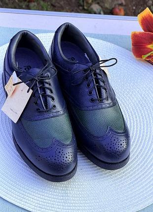 Чорно-зелені туфлі броги для гольфу footjoy 37р aqua lite