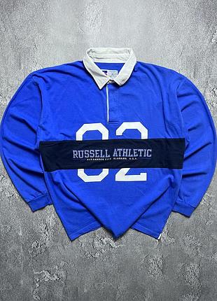 Vintage винтажное регби russell athletic расселл атлетик big logo size l размер л