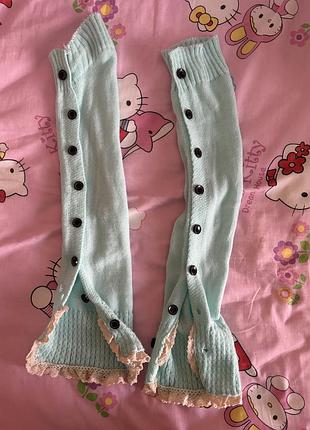 Гетри гольфи y2k tiffany blue 2000 trend