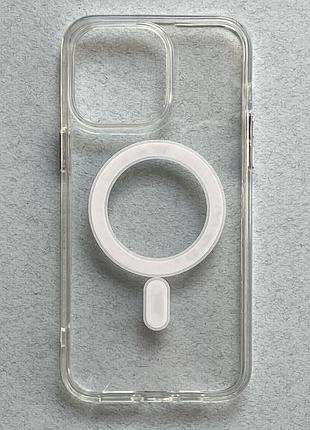 Apple iphone 14 pro max чехол бампер "space" прозрачный противоударный clear silicone case magnetic с magsafe