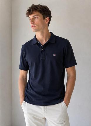 Tommy jeans чоловіче поло темно синє бавовняне оригінал xl