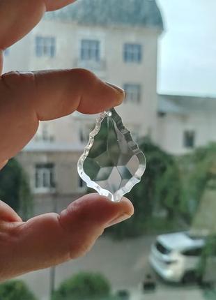 Кришталева лінза 50х35 мм підвіска кришталь для люстри світильника