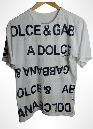 Y2k винтажная футболка из вискозы d&g dolce&gabbana. size 46