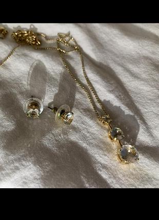 Прикраси swarovski сережки кулон