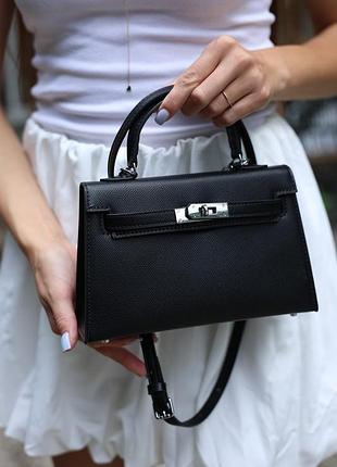 Жіноча шкіряна сумка bag black/silver