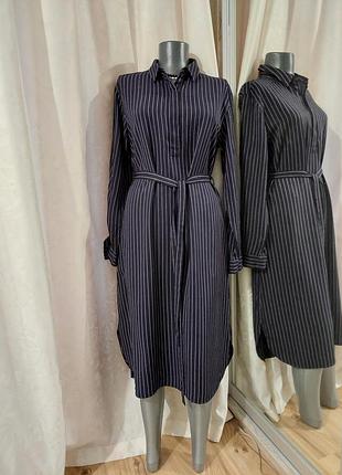 Шикарное с карманами и поясом платье 👗 рубашка