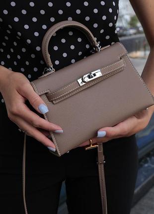 Жіноча шкіряна сумка évora bag brown/silver
