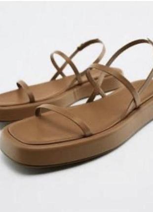 Босоніжки zara spain коричневі 38