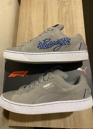 Сірі замшеві снікерси puma  f1® suede xl 75 years (308656-01)