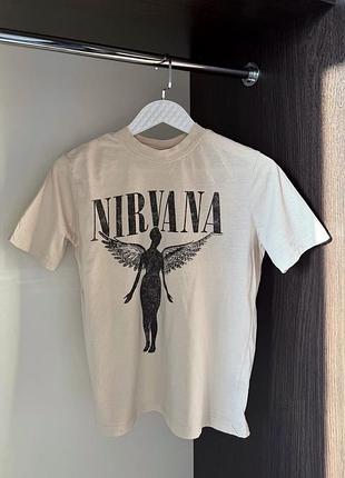 Бавовняна футболка nirvana h&m