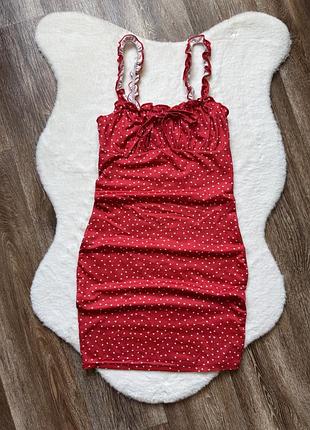 Красное платье shein y2k coquette