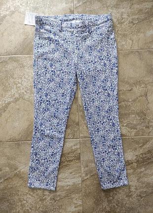 Котонові штани / брюки / капрі з принтом uniqlo