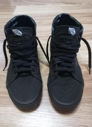 Оригинальные высокие кеды vans sk8-hi black/black (размер 43 / 28 см)
