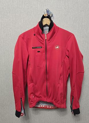 Велоджерсі, чоловіча велосипедна куртка castelli rosso corsa. розмір s, 44-46. куртка велосипедна castelli.