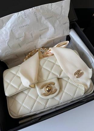 Chanel молочна сумочка матова золота фурнітура дуже ніжна та гарна