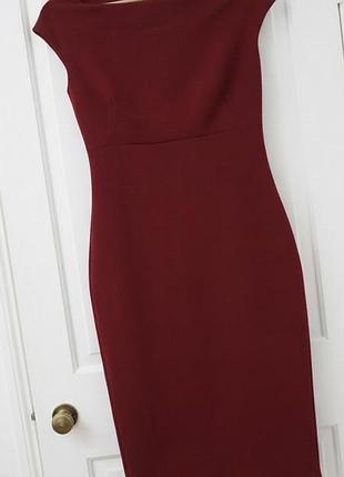 ♥️стильна бордова сукня-футляр «zara woman»