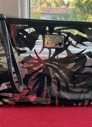 Нова оригінальна косметичка / клатч michael kors eliza large zip pouch