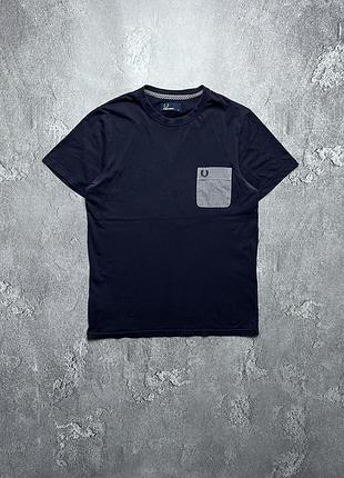 Vintage винтажная футболка fred perry фред перри big logo casual кэжуал size s размер с
