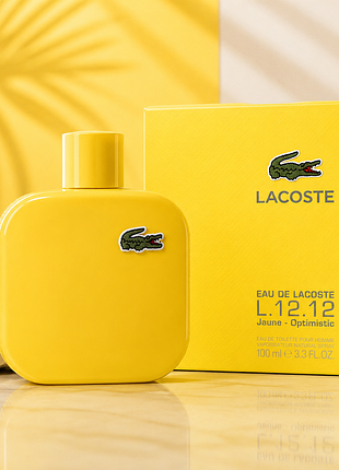 Мужская туалетная вода lacoste l.12.12 yellow (jaune) 100 мл