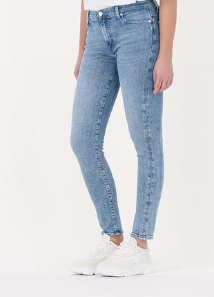 Джинсы скинни женские 7 for all mankind высокая посадка брюки джинсовые премиум бренд s