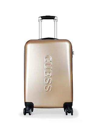 Валіза guess золотиста на колесах