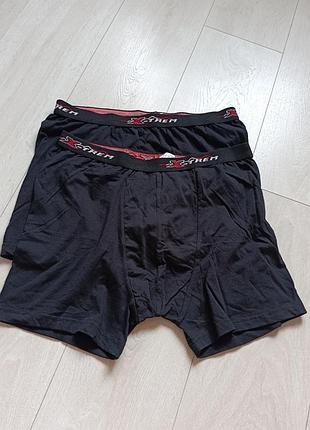 Черные трусы мужские базовые боксерки коттоновые x trem l xl 12 14 40 42 48 50