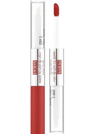 Надстійка двофазна рідка помада pupa milano made to last lip duo. відтінки: 18;04.