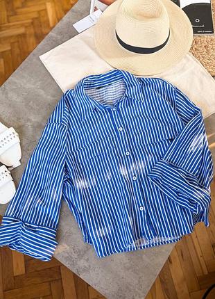 Якісна, лляна сорочка на короткий рукав zara 🤍