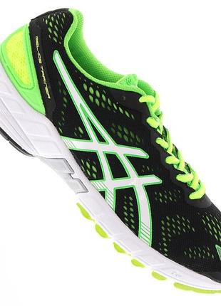 Беговые кроссовки asics gel-ds trainer 19 черно-салатовые мужские 42 43