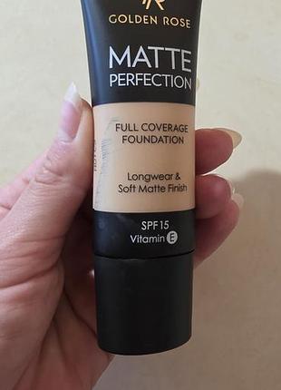 Тональний крем golden rose matte perfection full coverage foundation 35ml