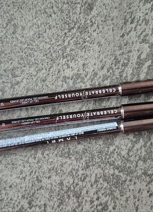 Гелевий олівець для губ lamel make up celebrate yourself gel lip liner 01 відтінок