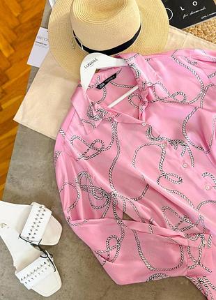Сатинова сорочка zara 💗