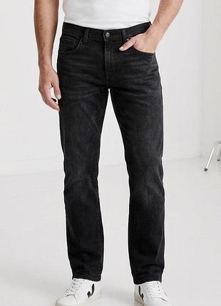 Брендові чорні чоловічі джинси levi’s strauss &co прямого покрою