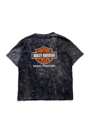 Чоловіча футболка harley-davidson acid wash вінтажний стиль чорна l