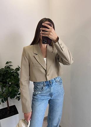 Якісний вкорочений піджак zara