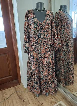 Ярусное с пояском платье 👗 пейсли