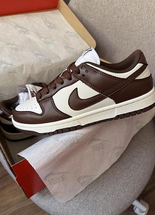 Nike dunk brown cacao wow трендові жіночі кросівки найк данк шоколадні