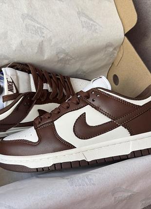 Nike dunk brown cacao wow трендові жіночі кросівки найк данк шоколадні