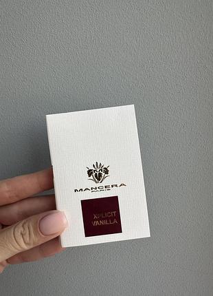 Mancera xplicit vanilla пробник парфумів 2 мл