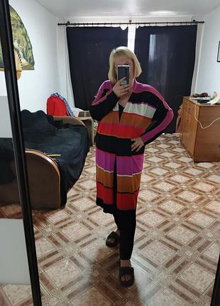 Кольоровий кардиган батал подовжений накідка на сукню платье кофта кардіган великого розміру.