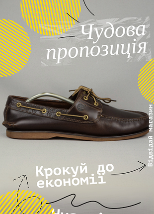 Топсайдери чоловічі timberland classic 2 eye коричневі мокасини шкіряні взуття туфлі домінікана оригінал 44-45 р/29 см     sebago sperry clarks