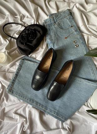 Женские кожаные лоферы clarks georgia wide fit 38 (23.5см.) 📏24см