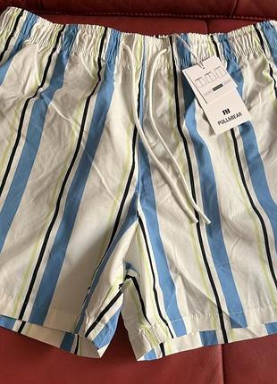 Плавательные шорты в полоску pull&bear, р.l