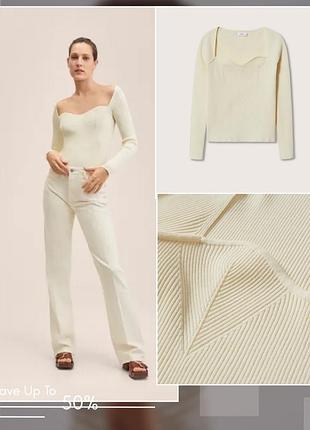 Вʼязана кофта mango mng лонгслів масло віскоза корсет