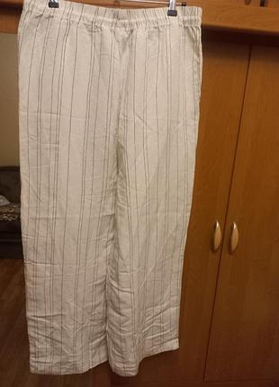Продам новые льняные широкие брюки h&amp;m (l)