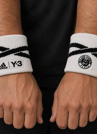 Чорно білі оригінальні напульсники adidas y-3