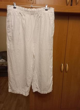 Продам белые льняные брюки papaya (16)