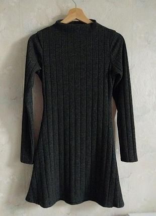 Платье женское miss selfridge 868-10 42-44р.,xs-s, мини, темно-серое, полиэстер с эластаном