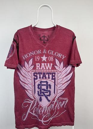 Футболка в тату принт affliction style raw