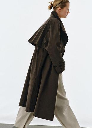 Тренч оверсайз в клетку zw collection zara размер s